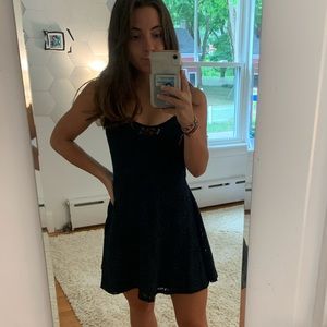Hollister black lace dress